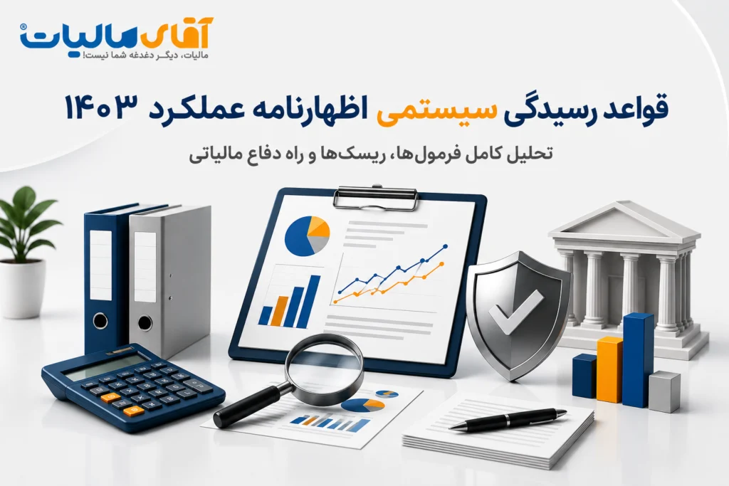 رسیدگی سیستمی اظهارنامه عملکرد ۱۴۰۳؛ تحلیل کامل فرمول‌ها، ریسک‌ها و راه دفاع مالیاتی