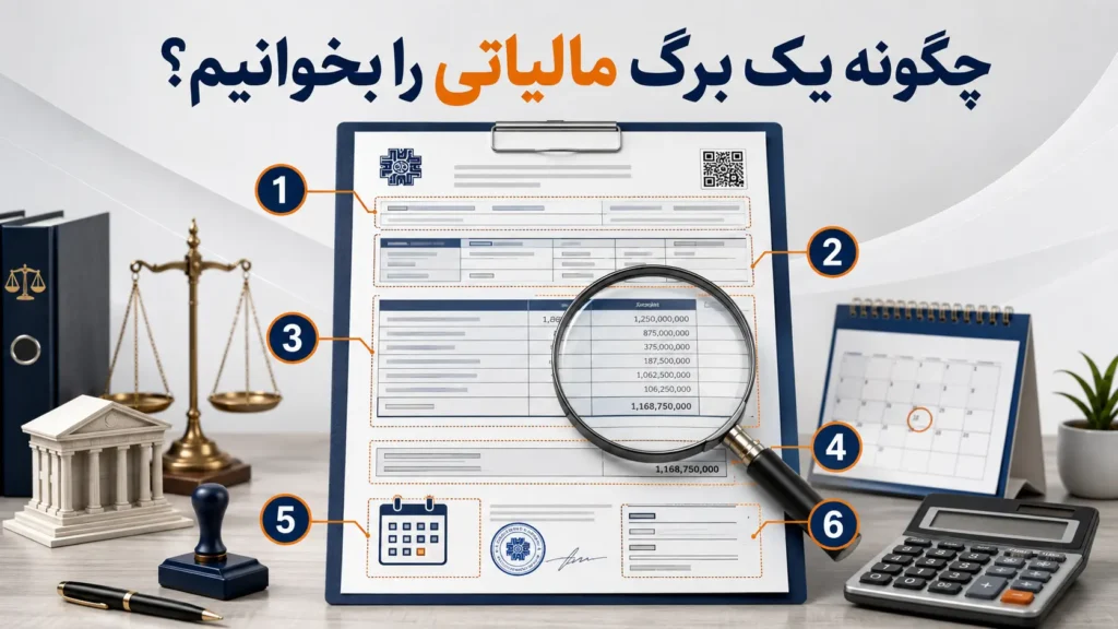چگونه یک برگ مالیاتی را بخوانیم؟